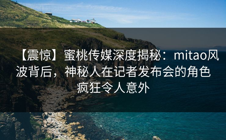 【震惊】蜜桃传媒深度揭秘：mitao风波背后，神秘人在记者发布会的角色疯狂令人意外